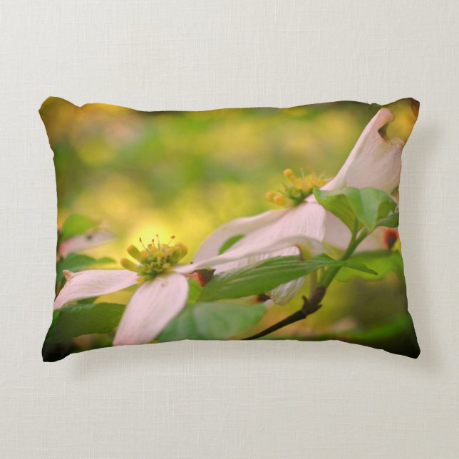 Wild Dogwood Flower Blossom Accent Kussen (Voorkant)