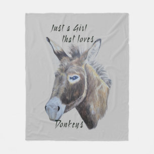 Wild Donkey Art is gewoon een meisje dat van Donke Fleece Deken