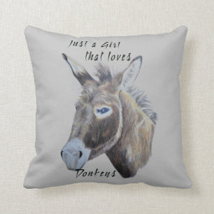 Wild Donkey Art is gewoon een meisje dat van Donke Kussen