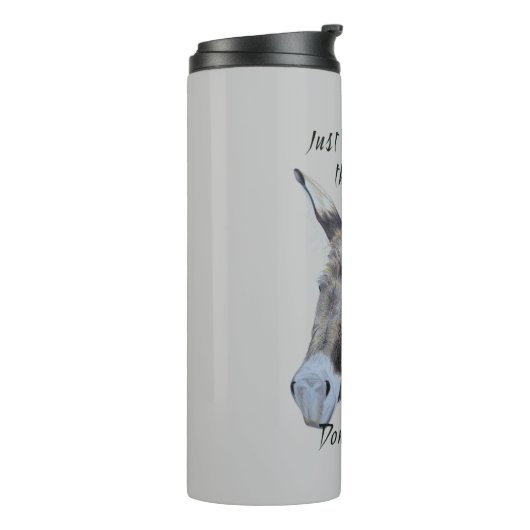 Wild Donkey Art is gewoon een meisje dat van Donke Thermosbeker (Gedraaid links)