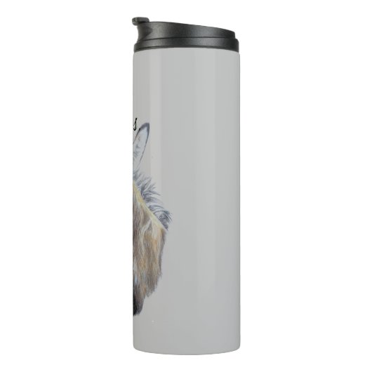 Wild Donkey Art is gewoon een meisje dat van Donke Thermosbeker (Geroteerd rechts)