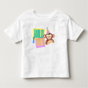 Wild & Drie 3e Verjaardag Aap T-shirt