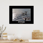 Wild Duck ATTITUDE Motivatie Natuur Foto afdrukken Poster (Keuken)