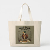 Wild Duck Leathers Jumbo Canvas tas - Natuurlijke  (Achterkant)