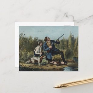 Wild Duck Shooting beroemd gemaakt door Nathaniel Briefkaart