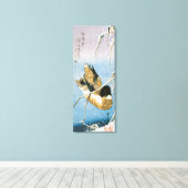 Wild Duck Swimming Snow Laden Reeds door Hiroshige Canvas Afdruk (Insitu (Houten vloer))