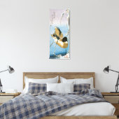 Wild Duck Swimming Snow Laden Reeds door Hiroshige Canvas Afdruk (Insitu (Slaapkamer))