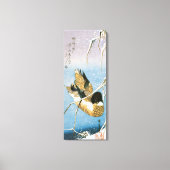 Wild Duck Swimming Snow Laden Reeds door Hiroshige Canvas Afdruk (Voorkant)
