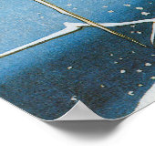 Wild Duck Swimming Snow Laden Reeds door Hiroshige Poster (Hoek)