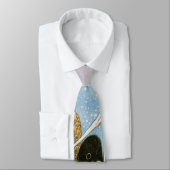 Wild Duck Swimming Snow Laden Reeds door Hiroshige Stropdas (Gebonden)