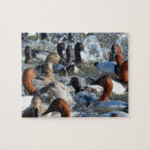 Wild Ducks Spashing Legpuzzel