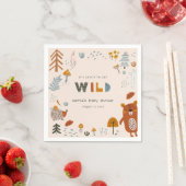 Wild Dusky Blush Woodland Animals Baby shower Servet (Insitu)