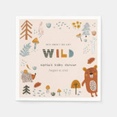 Wild Dusky Blush Woodland Animals Baby shower Servet (Voorkant)