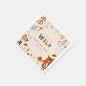 Wild Dusky Blush Woodland Animals Baby shower Servet (Hoek)