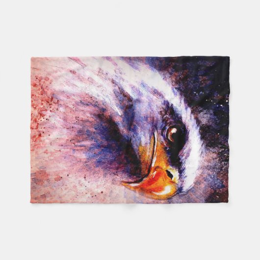 Wild Eagle Fleece Deken (Voorkant (Horizontaal))