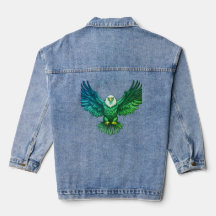 Wild Eagle vogel Denim Jas