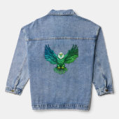 Wild Eagle vogel Denim Jas Jacket (Achterkant)