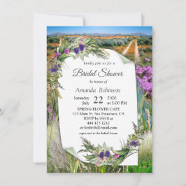 Wild Eco-vriendelijke lente bloemen uitnodiging