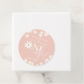 Wild Een 1e Verjaardag Boho Retro Blush Roze Daisy Bedankjes Labels (In situ)