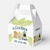 Wild Een 1e Verjaardag Dieren Dank u Bedankdoosjes (Achterkant)