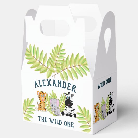 Wild Een 1e Verjaardag Dieren Dank u Bedankdoosjes (Geopend)