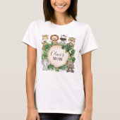 Wild Een 1e Verjaardag Oerwoud Safari Dieren Mama T-shirt (Voorkant)
