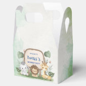 wild een 1e verjaardag oerwoud safari Verjaardagsf Bedankdoosjes (Geopend)