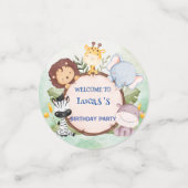 wild een 1e verjaardag oerwoud safari Verjaardagsf Confetti (Kleine voorkant)