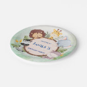 wild een 1e verjaardag oerwoud safari Verjaardagsf Papieren Bordje (Gekanteld)