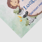 wild een 1e verjaardag oerwoud safari Verjaardagsf Tissuepapier (Detail)