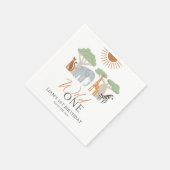 Wild Een 1e Verjaardag Thema Feestservetten Servet (Hoek)