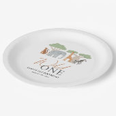 Wild Een 1e Verjaardag Thema Papier Party Borden Papieren Bordje (Gekanteld)