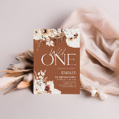 Wild Een 1e Verjaardag Uitnodiging Boho Terracotta