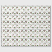 Wild Een 1e Verjaardags Meisje Oerwoud Safari Cadeaupapier (Vlak)