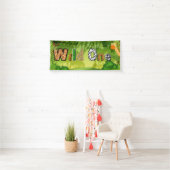 Wild Een 1e Verjaardagsfeestbanner Spandoek (Insitu)