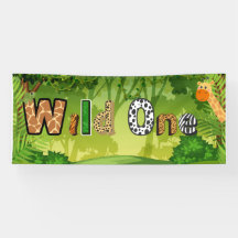 Wild Een 1e Verjaardagsfeestbanner