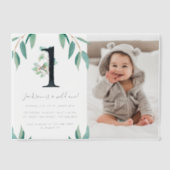 Wild Een 1e Verjaardagsfeestfoto Vellum Uitnodigingen (Voorkant)