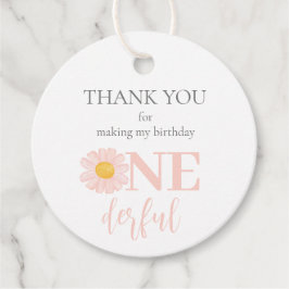 Wild Een 1e Verjaardagsfeestje Boho Retro Roze Dai Bedankjes Labels