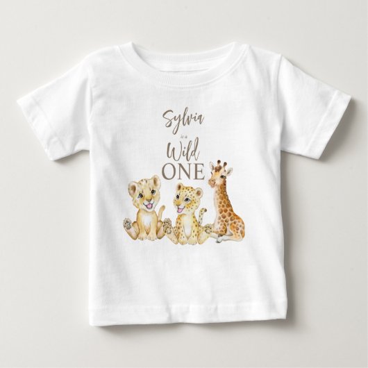 Wild een baby dieren gepersonaliseerde naam party (Voorkant)