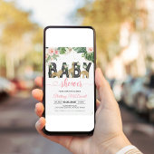 Wild Een Baby shower Safari Meisje Kaart