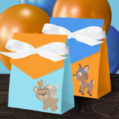 Wild Een Beer Sinaasappel & Blauw Treat Favor Boxe Bedankdoosjes