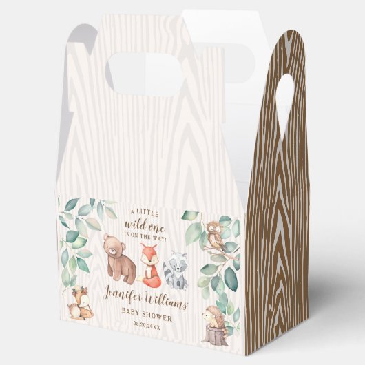 Wild een bos baby shower snoep gunst boxen bedankdoosjes (Geopend)