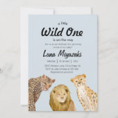 wild een diertje leeuwenkaas voor jongen baby show kaart (Voorkant)