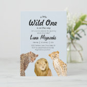 wild een diertje leeuwenkaas voor jongen baby show kaart (Staand voorkant)