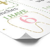 Wild één eerste Birthday-mijlpaal teken voor een m Poster (Hoek)