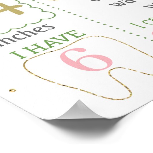 Wild één eerste Birthday-mijlpaal teken voor een m Poster (Hoek)