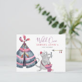 Wild Een eerste verjaardag grappige tribal boy par Briefkaart (Staand voorkant)