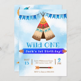 Wild een eerste verjaardag jongen kaart