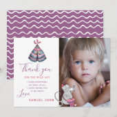 Wild Een jongen eerste verjaardag grappige foto da Kaart (Voorkant / Achterkant)