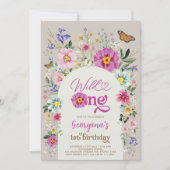 Wild Een Kleurrijke Boho Wildflower 1e Verjaardag Kaart (Voorkant)